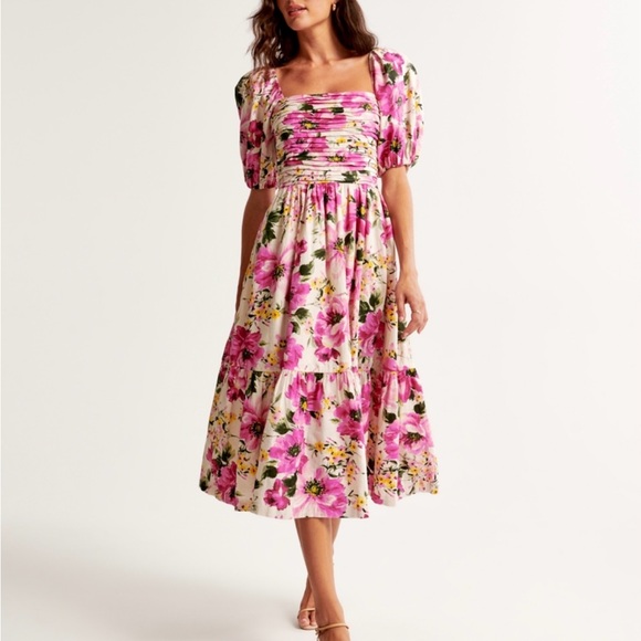 Abercrombie & Fitch // Emerson Dress Floral & Linen - Picture 2 of 2